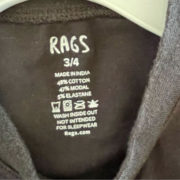 Rags Black Kids Graphic Tee Size 3/4 - Picture 3 of 6
